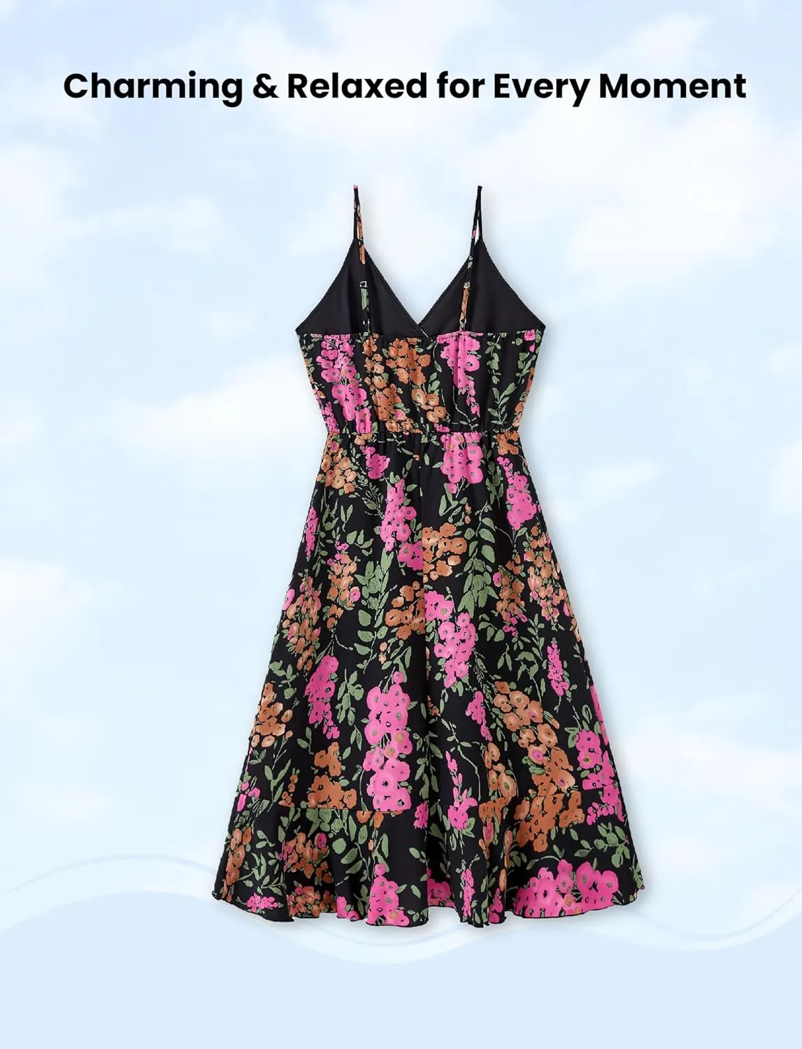 PATPAT Matching Hawaiian Outfits for Couples Beach Vacation Tropical Print Women Spaghetti Strap Dress or Men Cruise Shirt