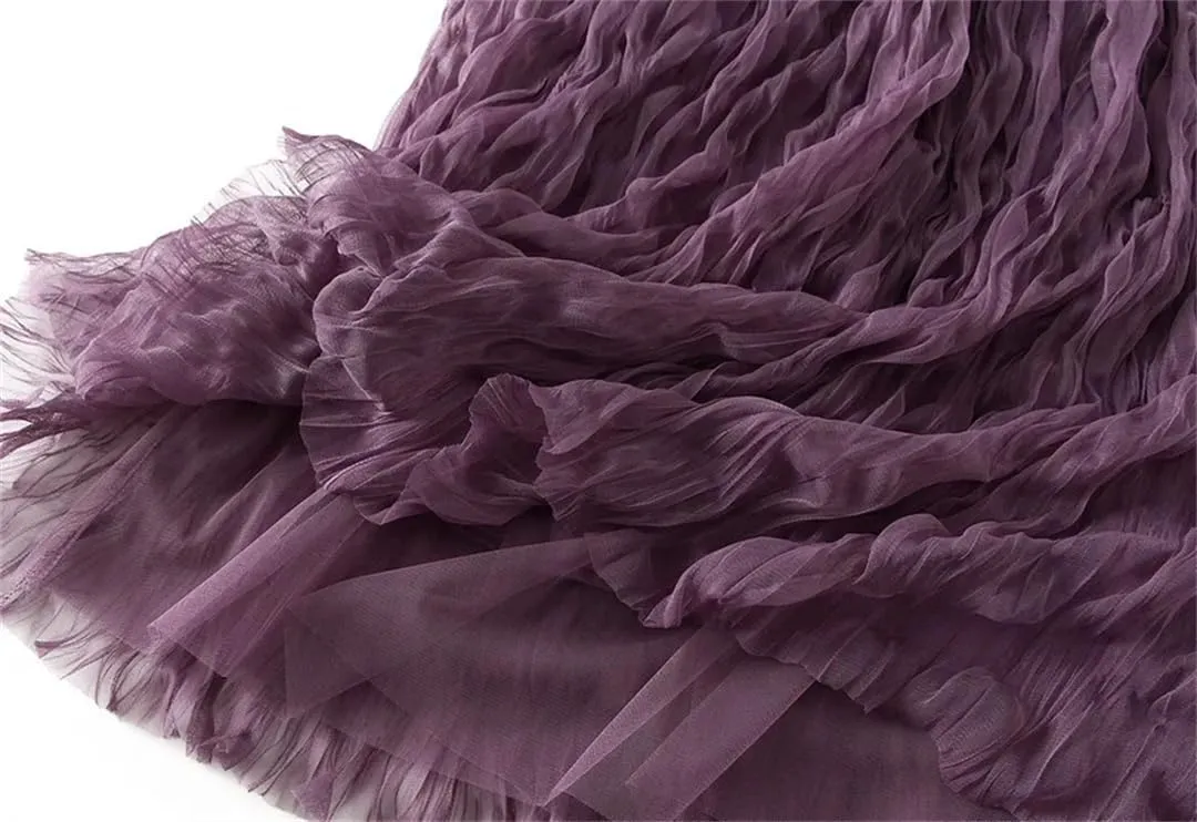 Pleated Skirt for Women High Waist Mid Length A-Line Large Swing Skirt