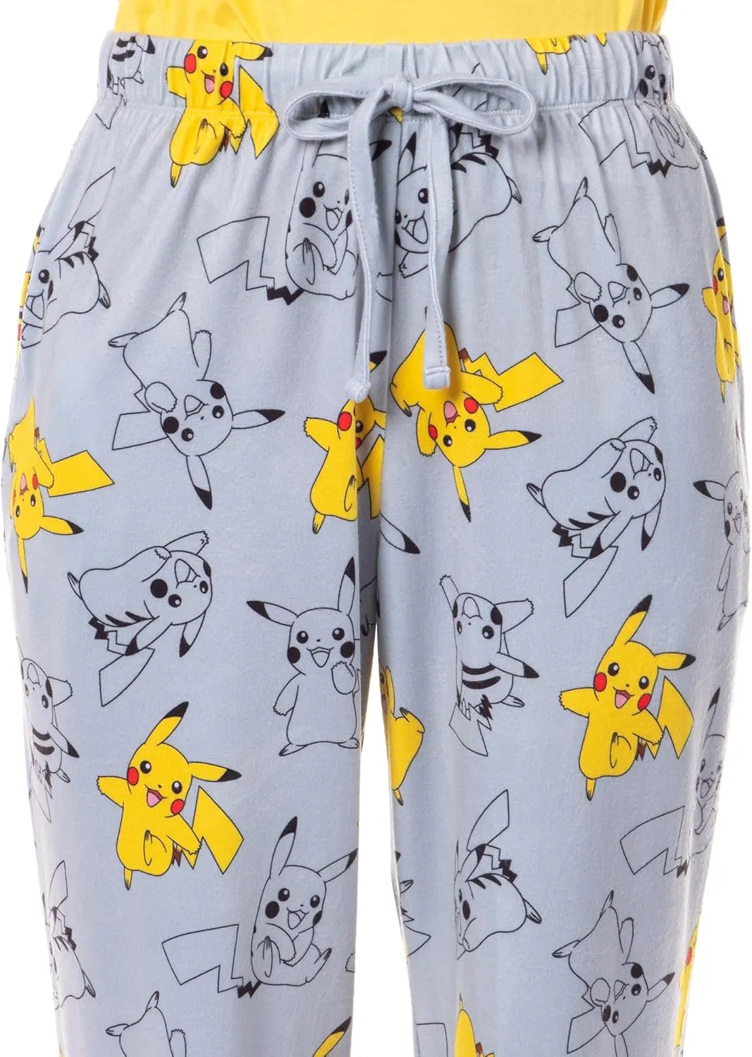 Pokemon Women's Pikachu Bolts 2 Piece Shirt and Pant Combo Adult Pajama Lounge Set