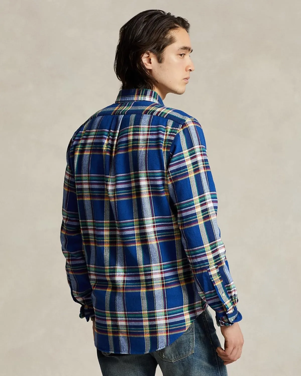 POLO RALPH LAUREN Men's Classic-Fit Plaid Brushed Flannel Shirt