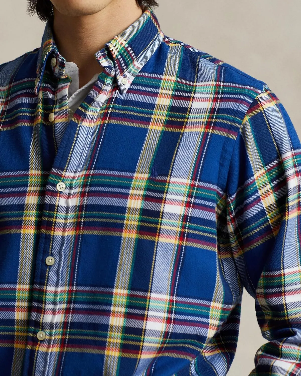 POLO RALPH LAUREN Men's Classic-Fit Plaid Brushed Flannel Shirt