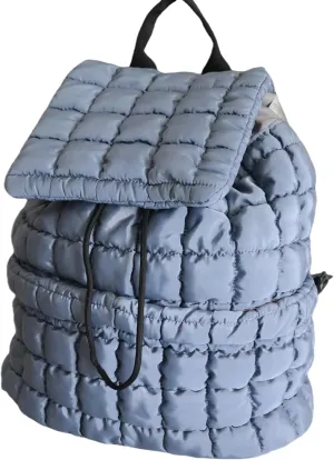Quilted Puffy Backpack for Women Lightweight Puffer Hiker Pack Drawstring Padding Travel Gym Bag Casual Daypack (Gray)
