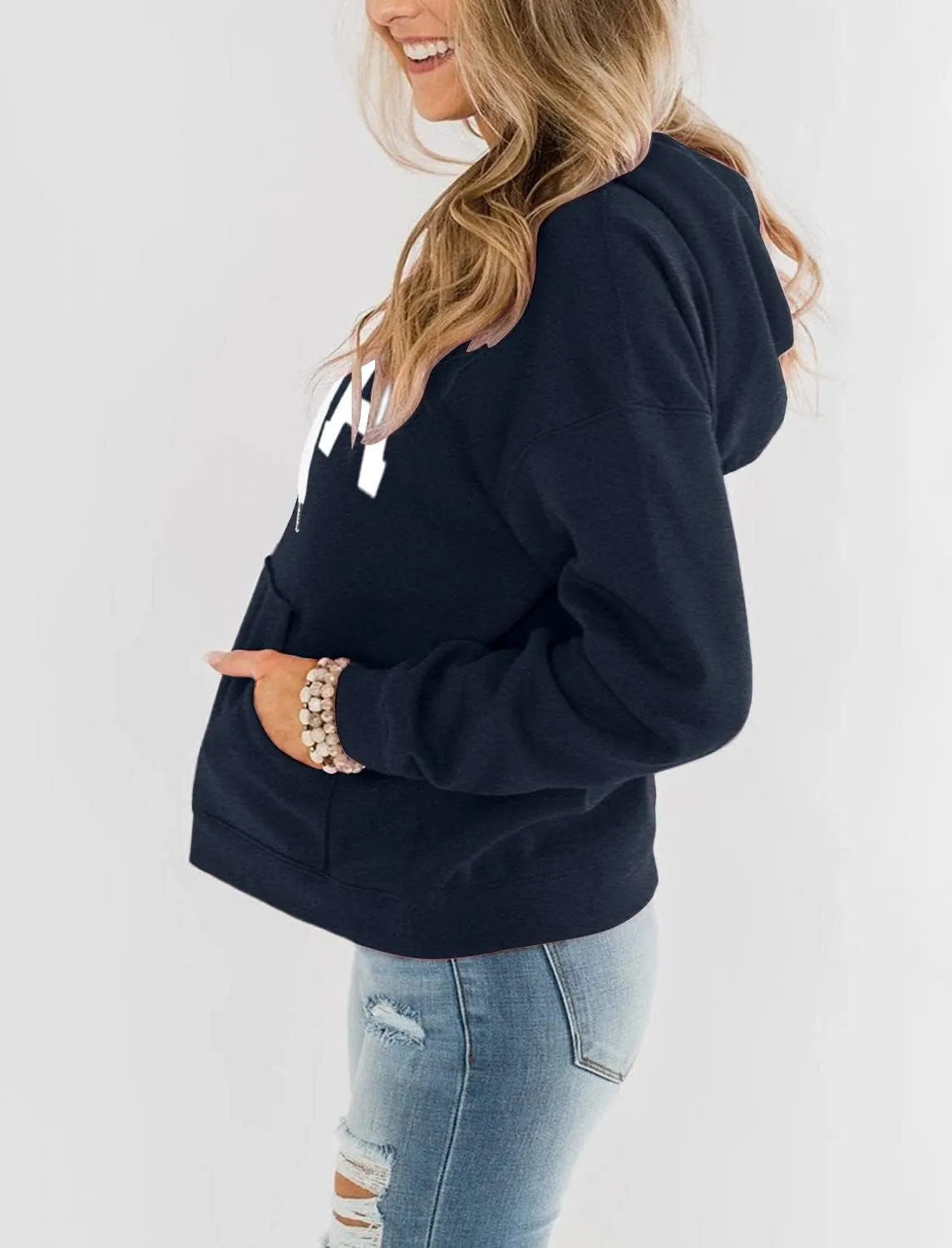 REVETRO Womens Hoodie Graphic Tie Dye Sweatshirt Casual Long Sleeve Hoodies Drawstring Pullover Tops With Pocket