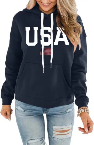 REVETRO Womens Hoodie Graphic Tie Dye Sweatshirt Casual Long Sleeve Hoodies Drawstring Pullover Tops With Pocket