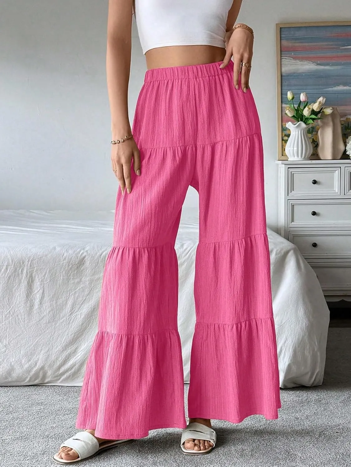 SECOLI 2024 Wide Leg Long Pant for Women Elegant Casual Long Pants