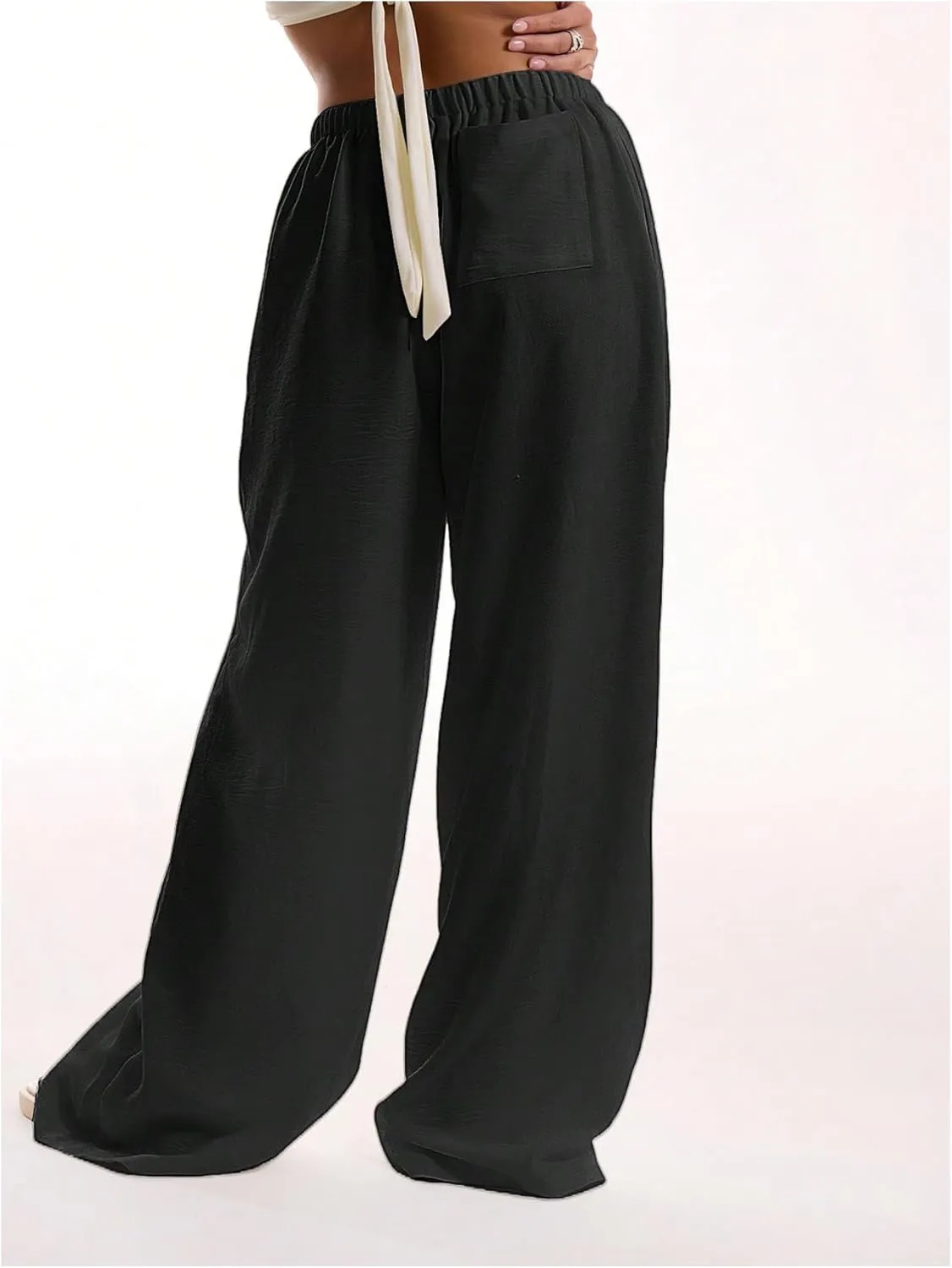 SHENHE Women's Green Wide Leg Palazzo Pants