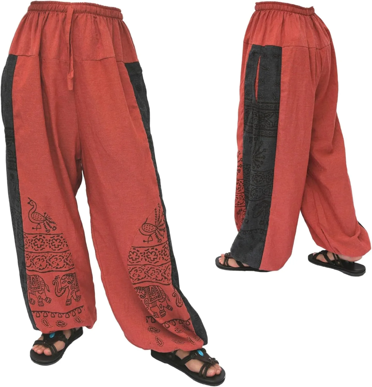 Siamrose Baggy Yoga Harem Pants Men Women Casual Lounge Trousers with 2 Pockets