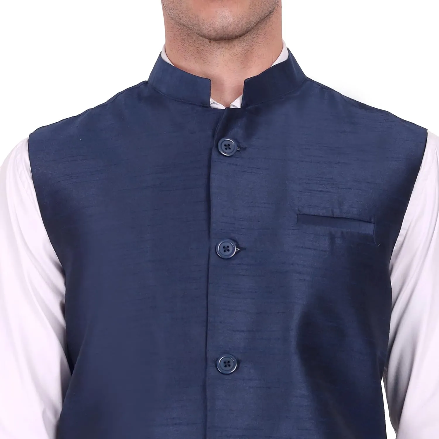 SKAVIJ Men's Nehru Jacket Waistcoat for Wedding Party and Festivals
