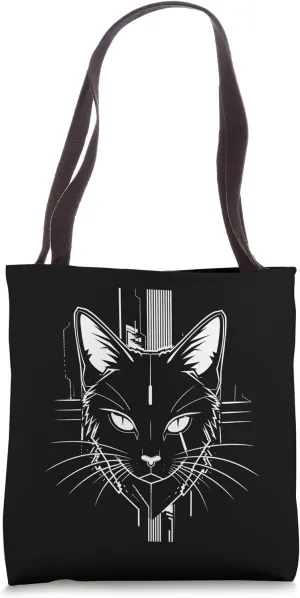 Steampunk Cat Feline Tote Bag