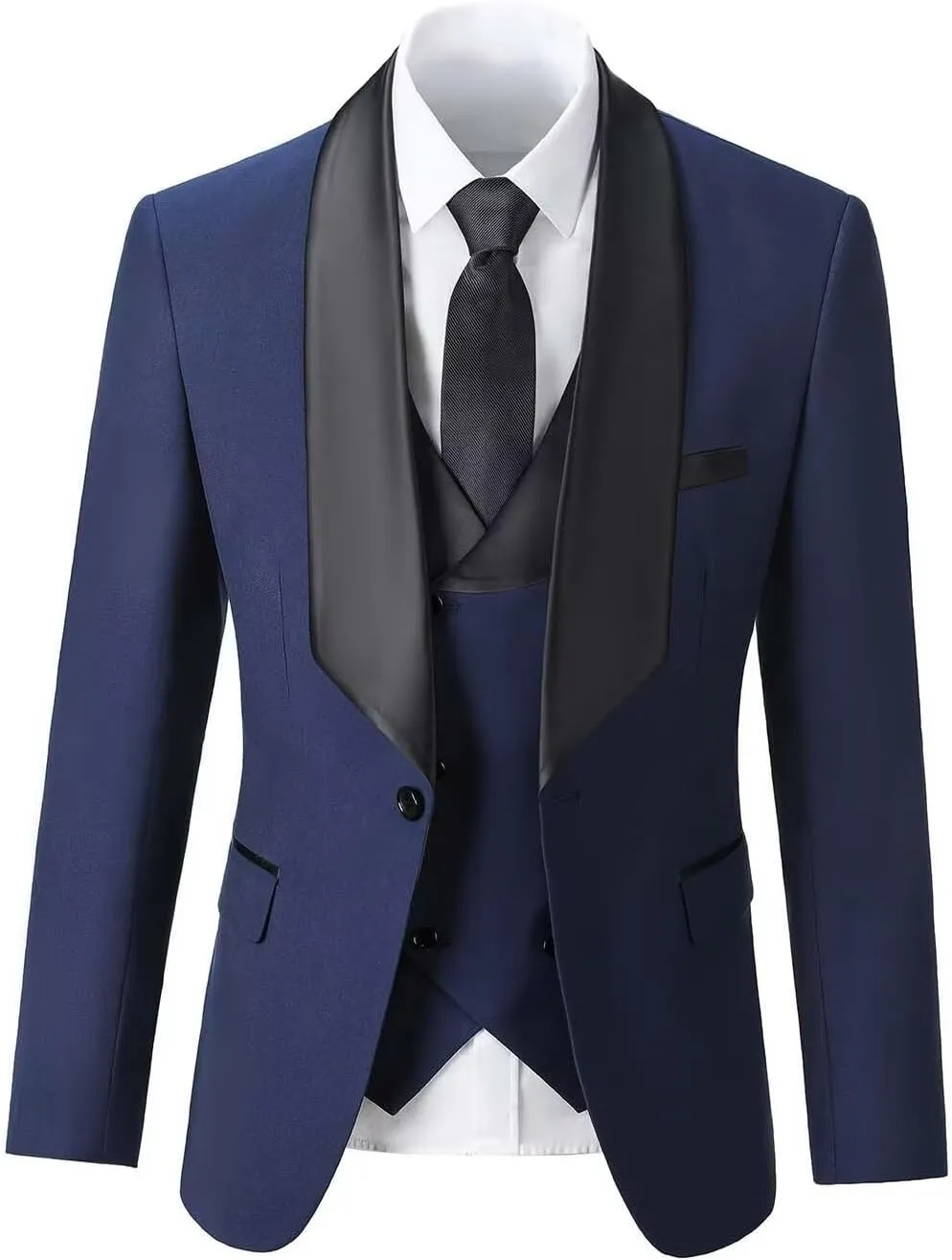 Suits for Men 3 Piece Mens Suit Slim fit Suit Blazer Jacket Vest Pants Set Prom Tuxedo for Men