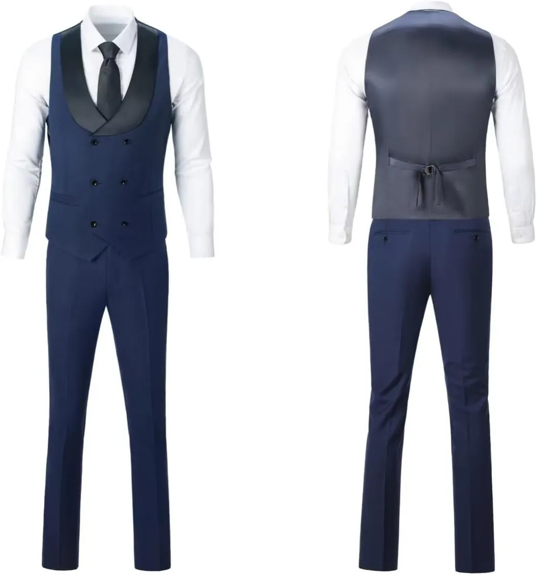 Suits for Men 3 Piece Mens Suit Slim fit Suit Blazer Jacket Vest Pants Set Prom Tuxedo for Men