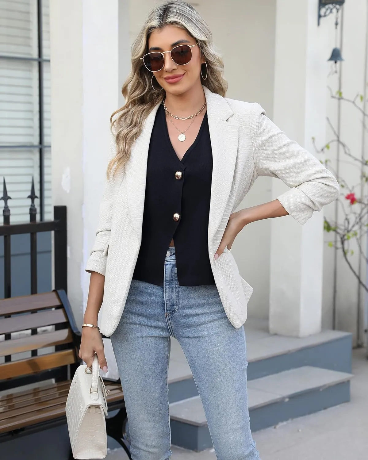 Sweater Vest Women Vest Tops Button Down Sleeveless Cute Vest 2025 Summer Spring Work Business Casual Outfits