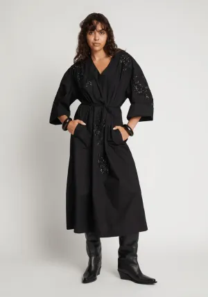 Syrus Black Beaded Dress