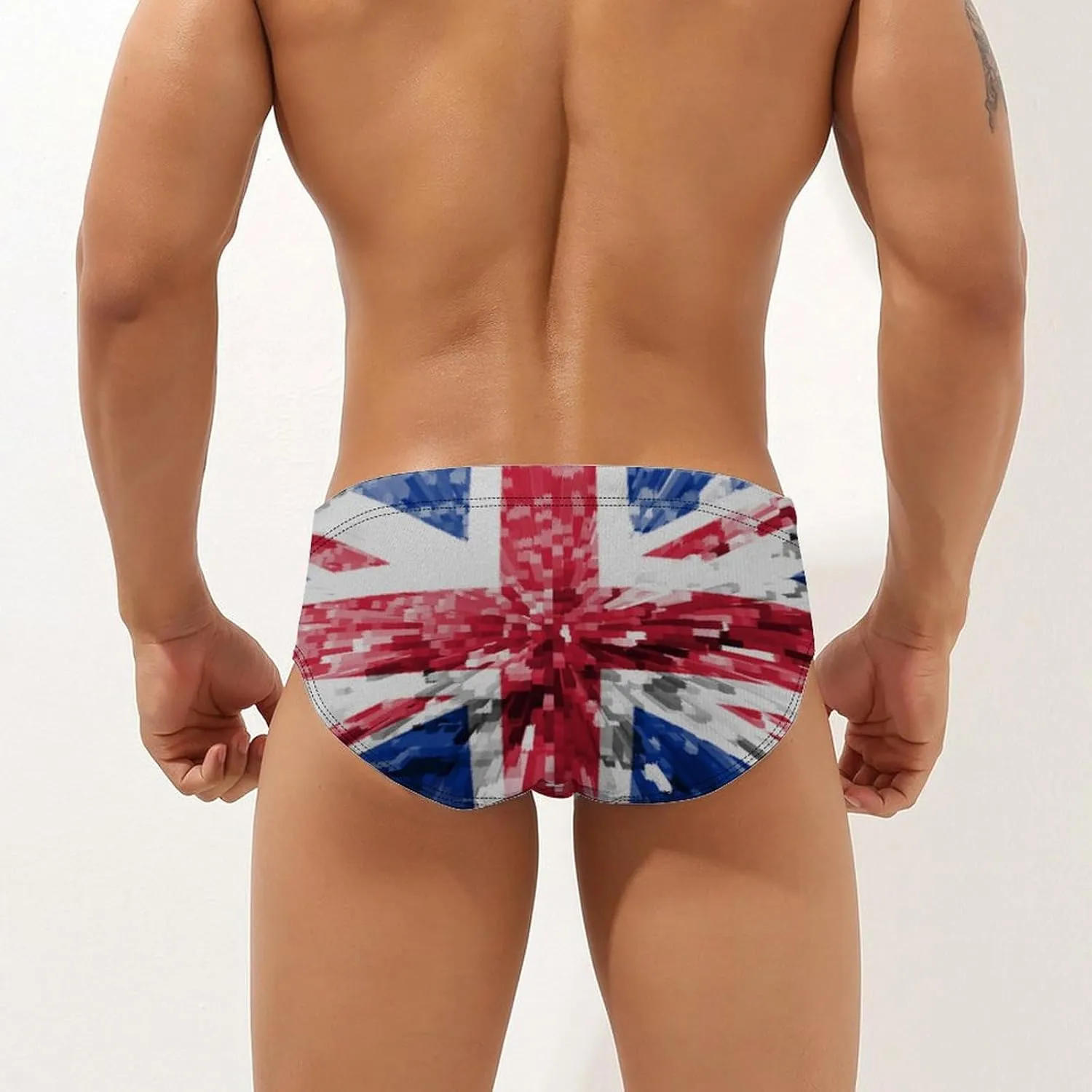 TAIZIYEAH American Flag Men's Swimwear Pants Swimming Trunk Board Shorts Swimsuits Pool