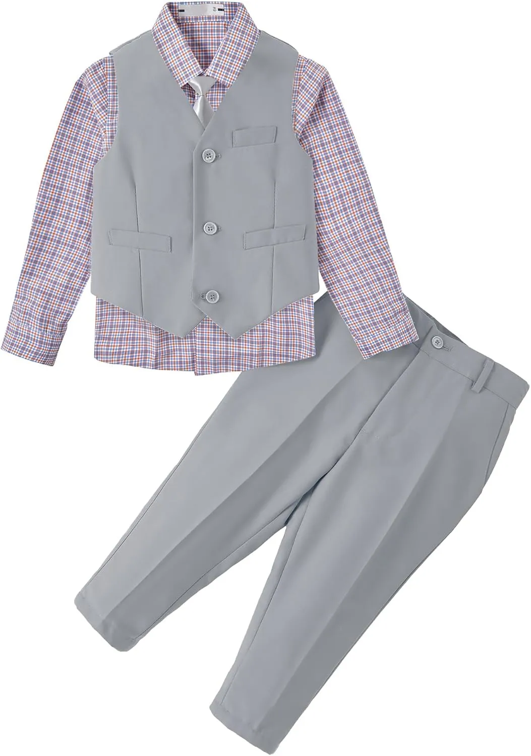 Toddler Suit for Boys Tuxedo Suit Vest and Pants Set Gentleman Outfits Infant Baby Boys Clothes Sets