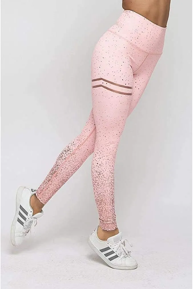 VARWANEO Women Yoga Pants Hot Stamping Leggings High Waist Stretch Fitness Track Pants
