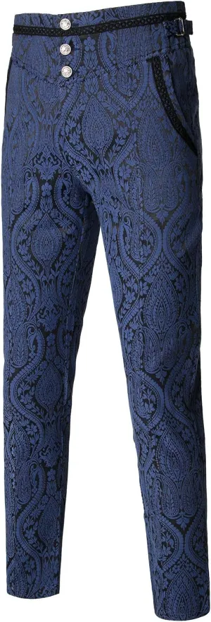 VATPAVE Mens Gothic Pants Cosplay Costume Trousers Steampunk Victorian Pants