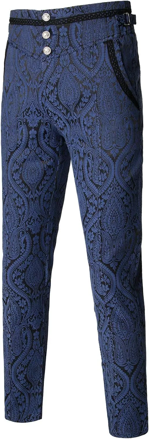 VATPAVE Mens Gothic Pants Cosplay Costume Trousers Steampunk Victorian Pants