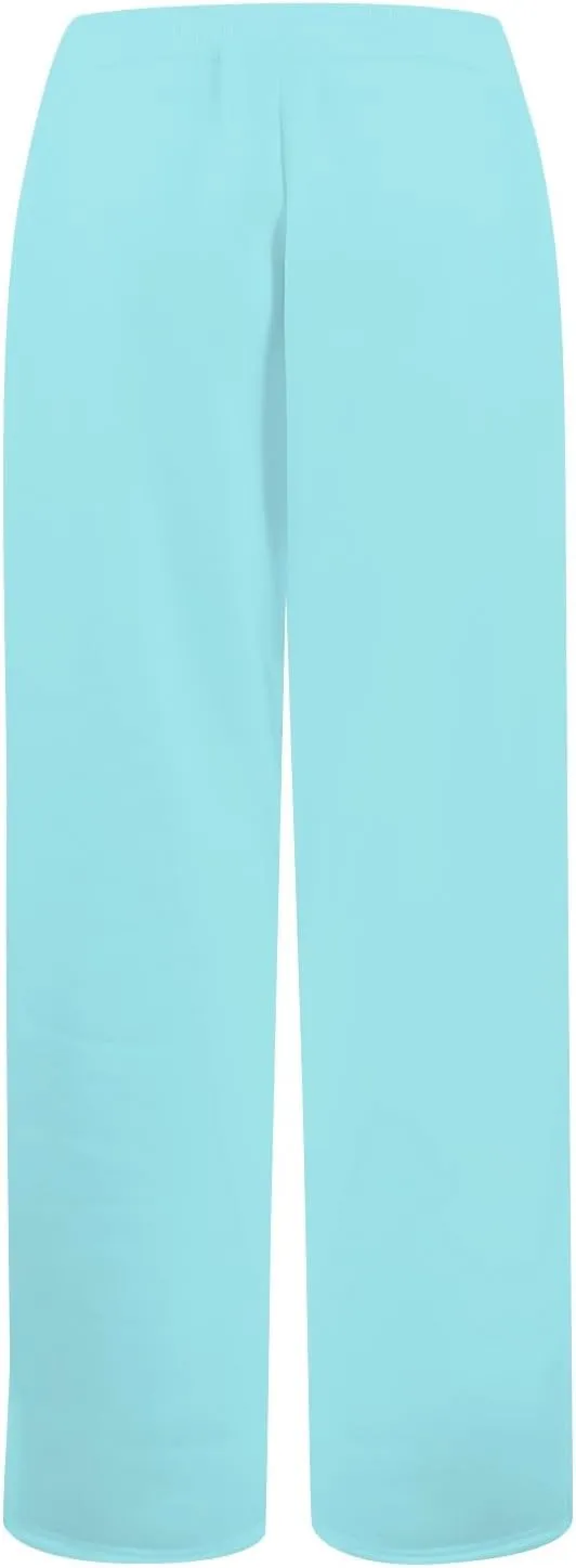 Wide Leg Pants Woman Drawstring High Waist Yoga Pants with Pocket Lightweight Casual Flare Sweatpants Baggy Lounge Pants