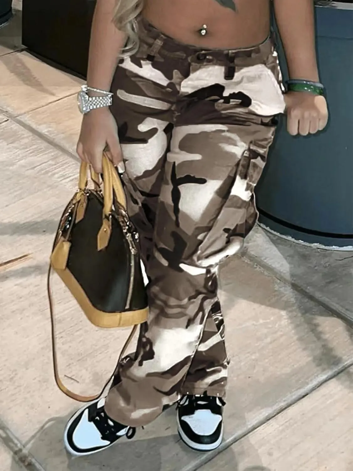 Woman's Camo Cargo Camouflage Pants with Pockets