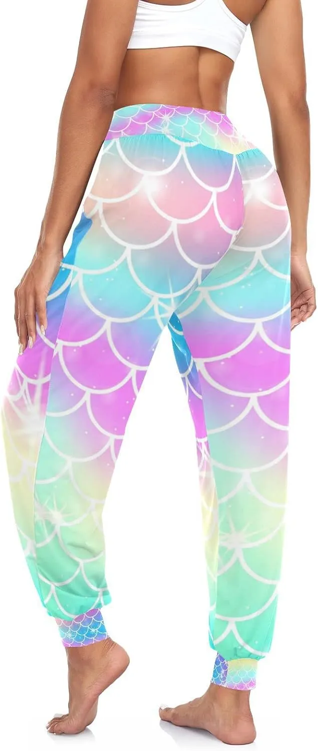 Women Yoga Pants High Waisted Stretch Loose Boho Trousers Sports Dance Harem Pants