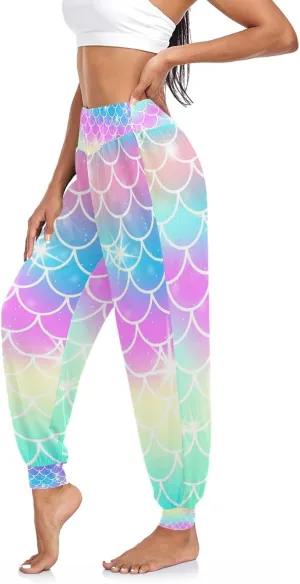 Women Yoga Pants High Waisted Stretch Loose Boho Trousers Sports Dance Harem Pants