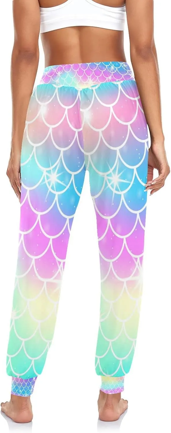 Women Yoga Pants High Waisted Stretch Loose Boho Trousers Sports Dance Harem Pants
