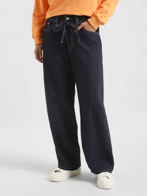 Women's Blue Flared Fit High Rise Jeans