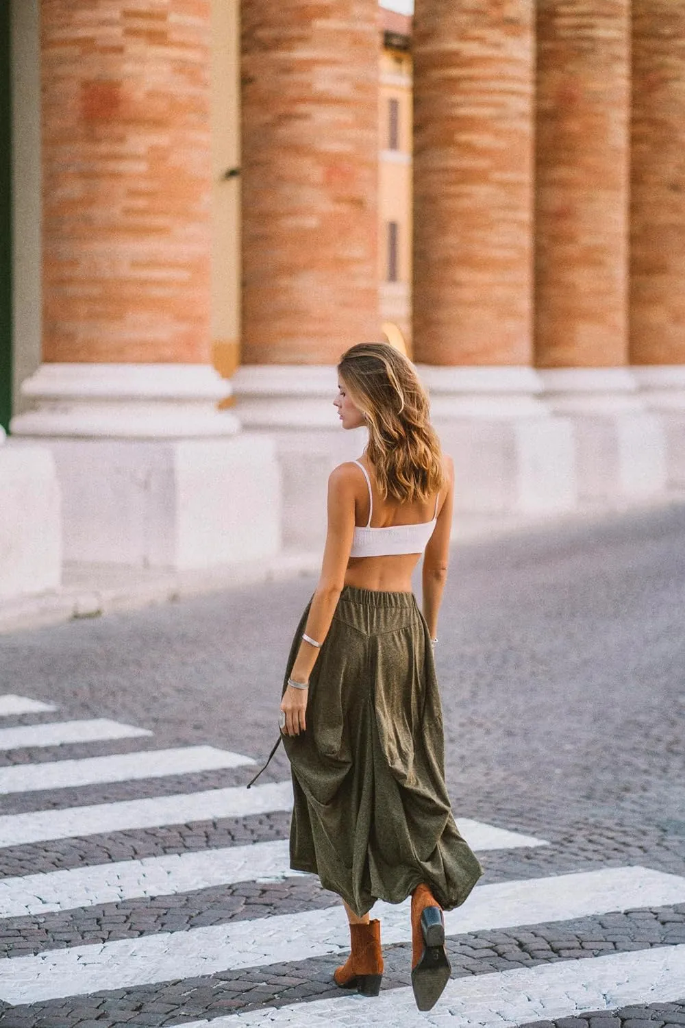 Women's Boho Cotton Harem Pants Comfy Wide Leg Pants Amisha