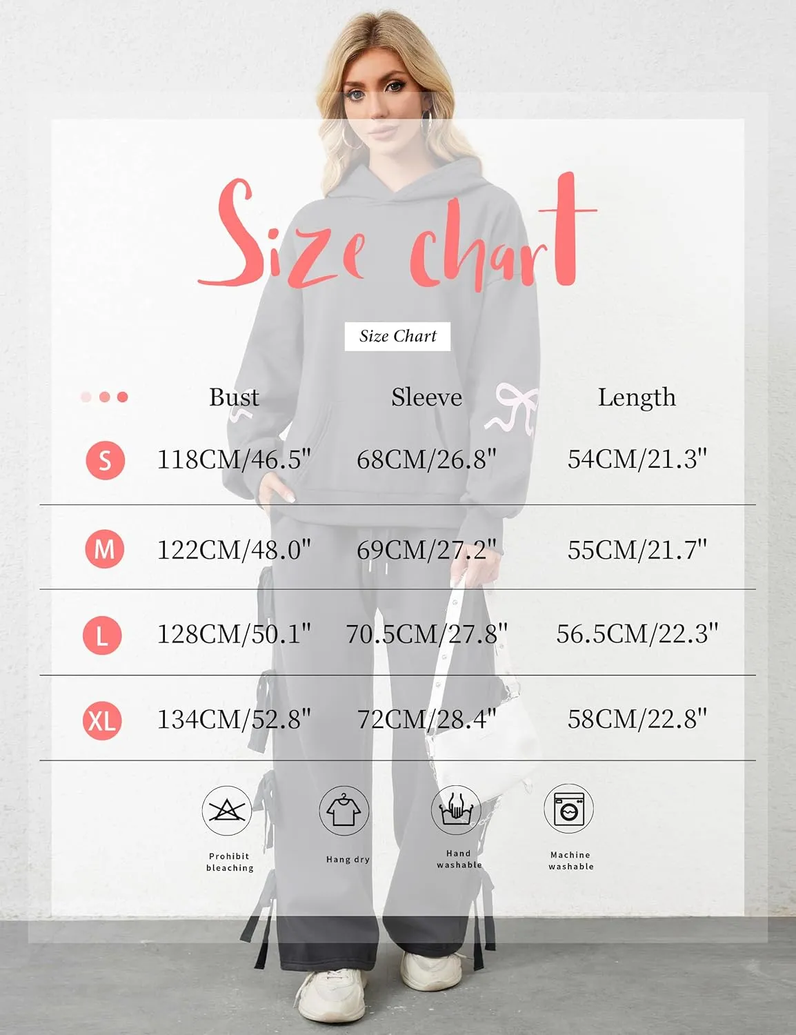 Womens Cute Bow Graphic Hoodies Oversized Bow Sweatshirt Preppy Fleece Hoodies Pullover With Kangaroo Pocket
