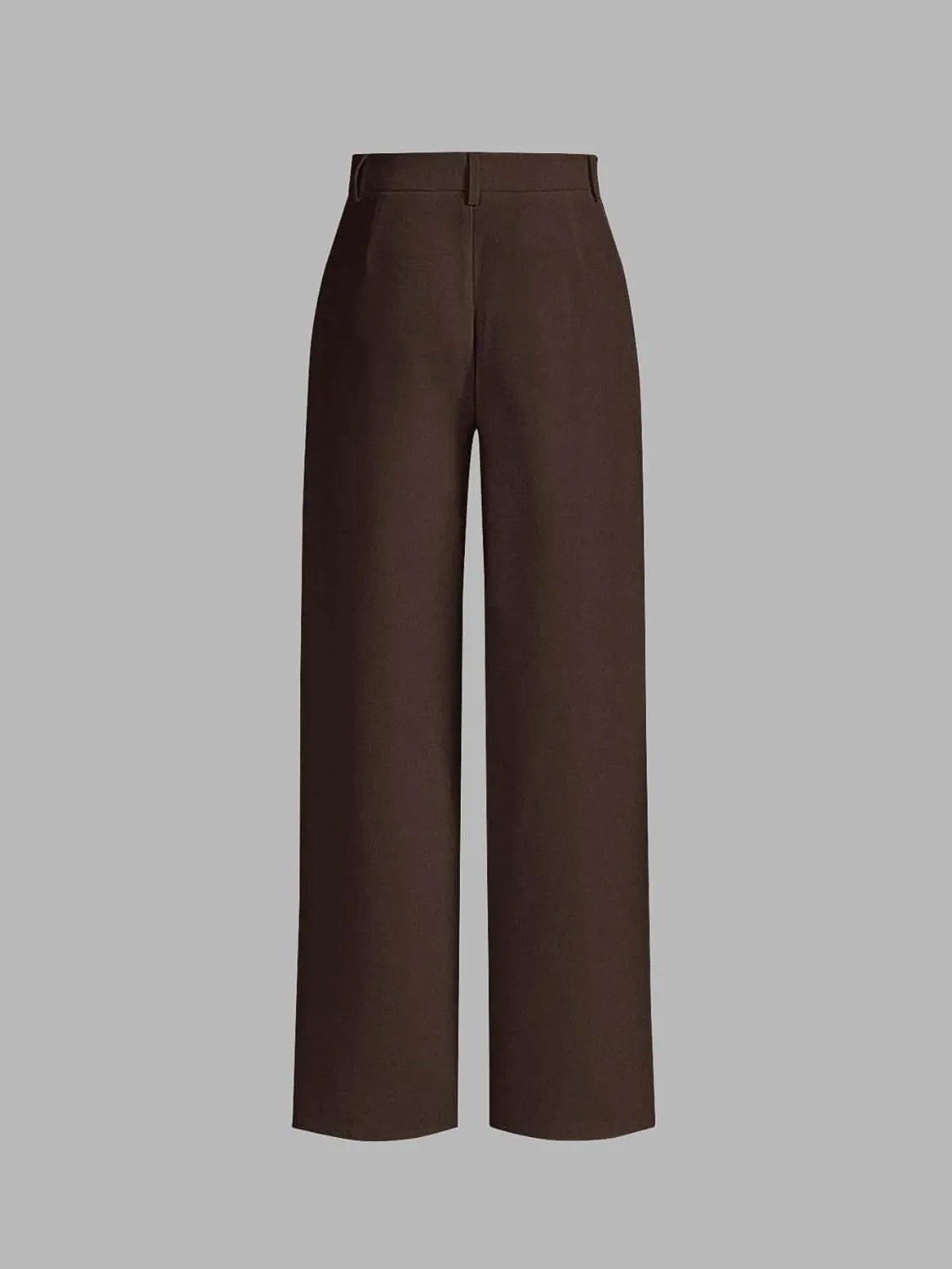Womens High Waist Straight Leg Pants Zipper Long Pant Trousers For Women