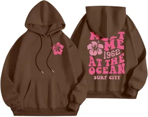 Women's Oversize Y2K Hoodies Teen Girls Cute Graphic Preppy Sweatshirts Trendy Long Sleeve Fall Hooded Sportswear