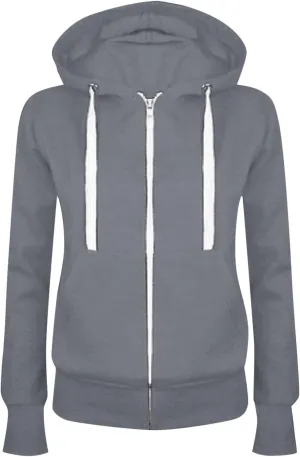 Womens Zip Up Hoodies Lightweight Casual Hoodie Long Sleeve Drawstring Hooded Sweatshirt Fall Outfits with Pockets