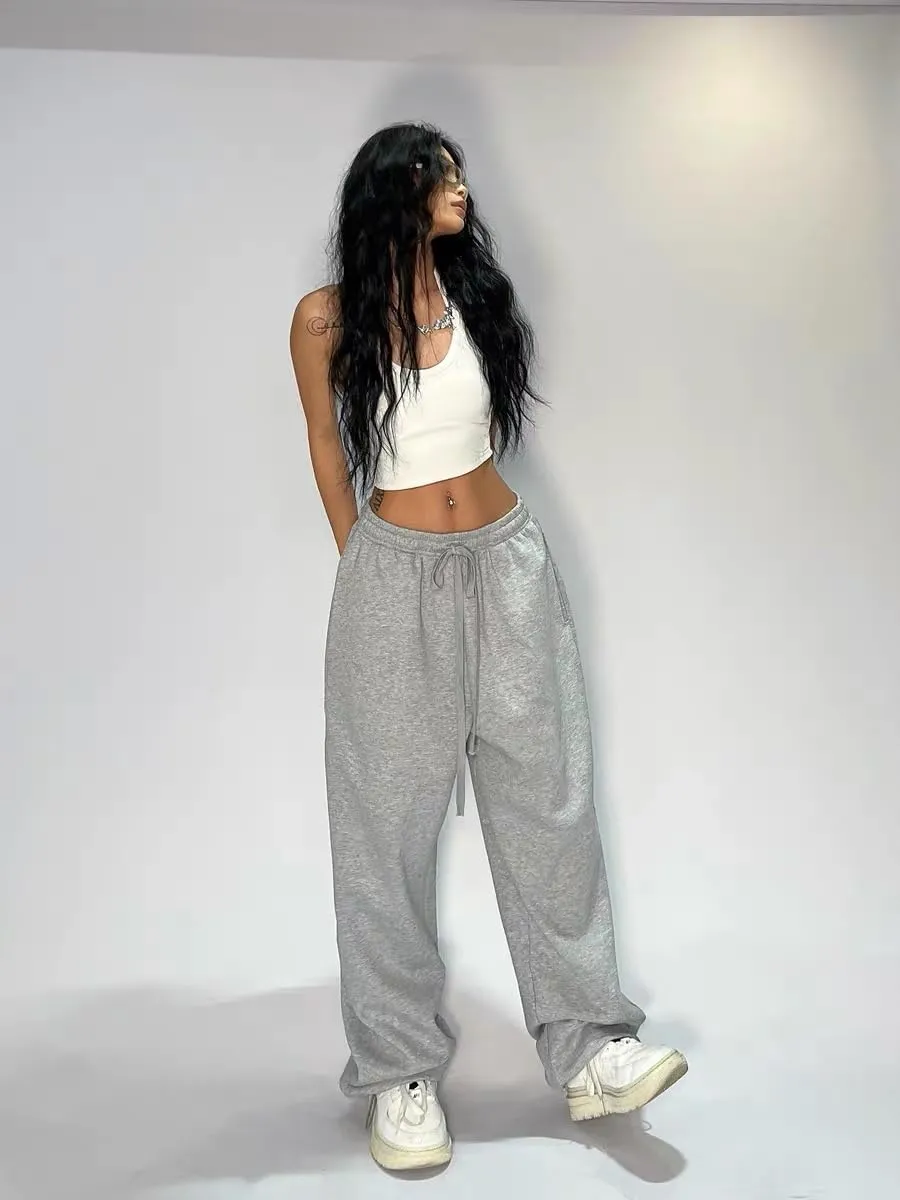 XPONNI Y2K Baggy Sweatpants - Wide Leg Women's Pants