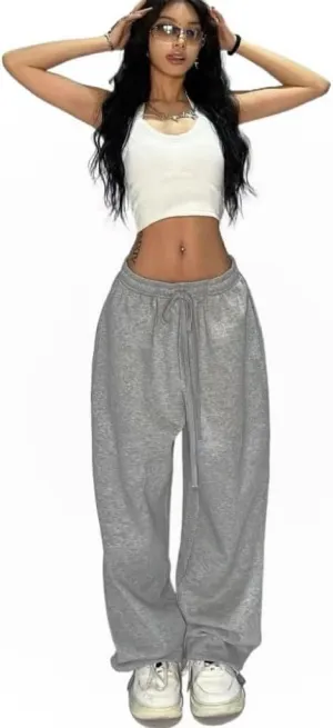 XPONNI Y2K Baggy Sweatpants - Wide Leg Women's Pants