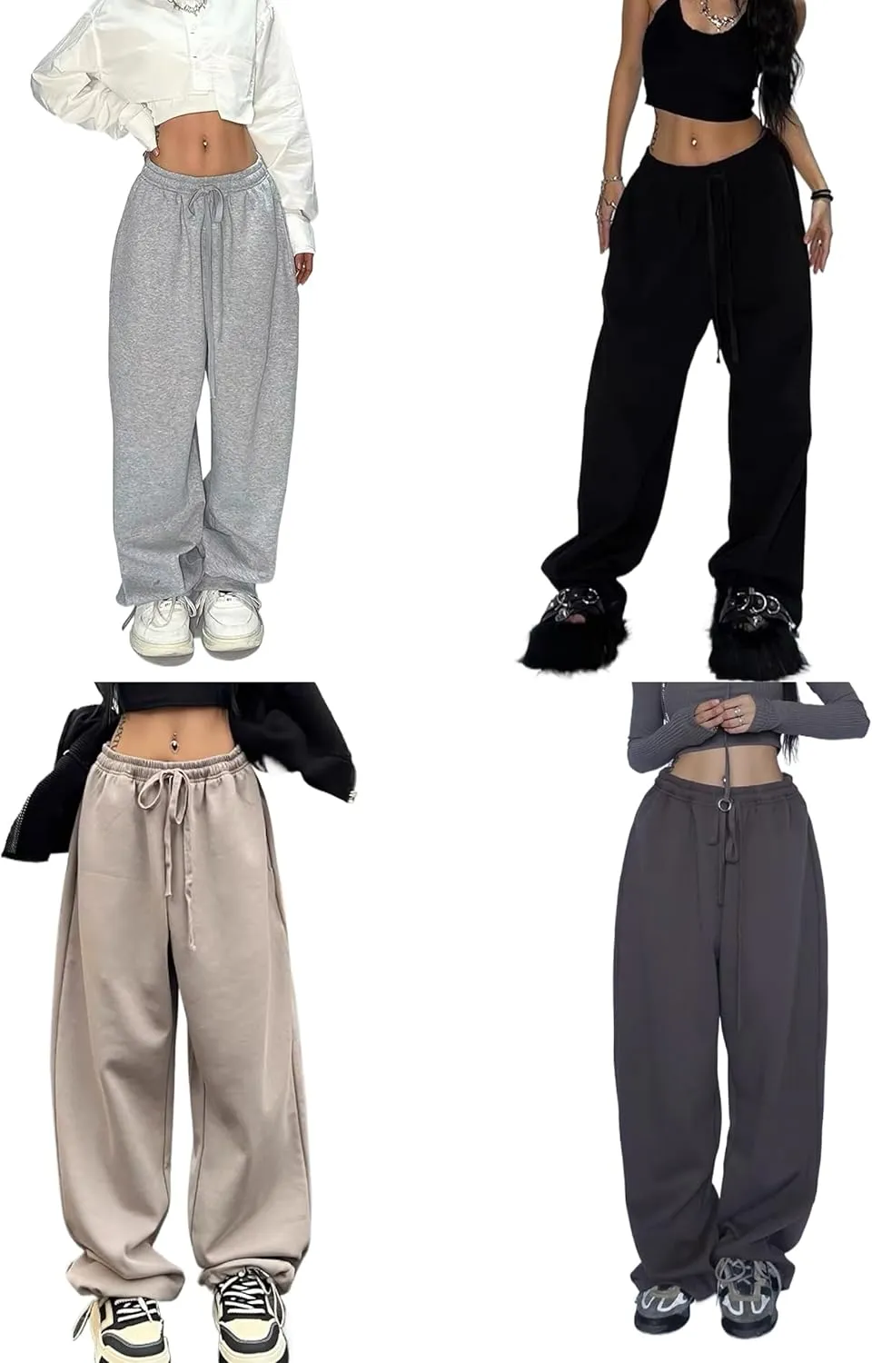 XPONNI Y2K Baggy Sweatpants - Wide Leg Women's Pants