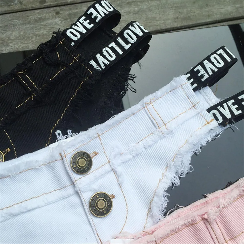 Yollmart Women's Sexy Booty Cut Off Denim Shorts Low Waist Hot Pants